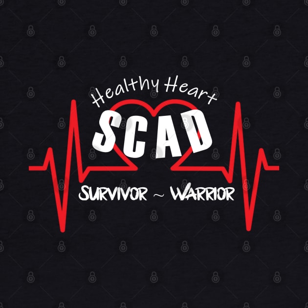 SCAD Healthy Heart Survivor & Warrior by WordDesign